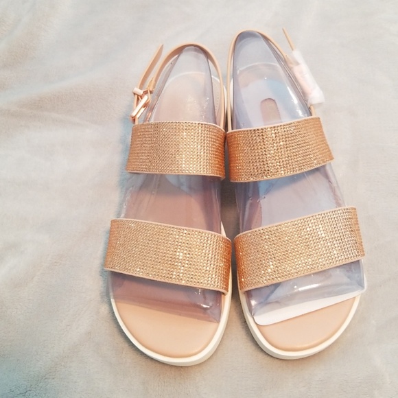 Rose Gold Platform Sandals - Picture 2 of 5